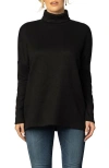 Kiyonna Paris Turtleneck Tunic Sweater In Black Noir