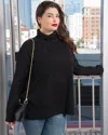 Kiyonna Paris Turtleneck Tunic Sweater In White