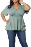 Kiyonna Promenade Top In Thyme