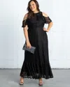 Kiyonna Riviera Lace Evening Gown In Multi