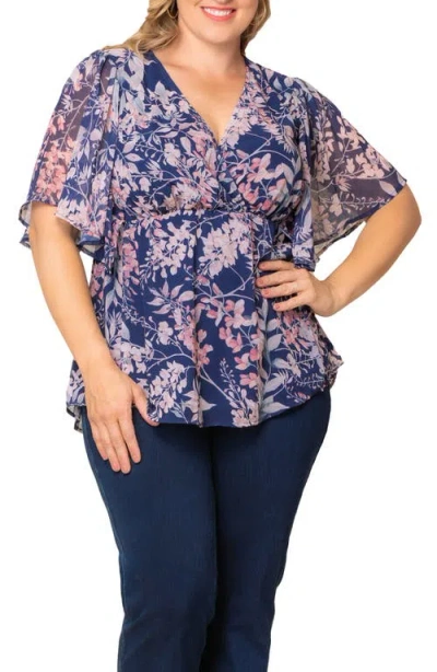 Kiyonna Seaside Serenade Top In Blue