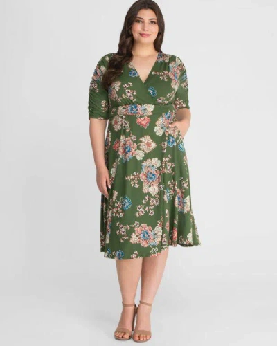 Kiyonna Short Formal Plus Size Dress In Multi