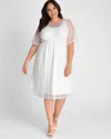 Kiyonna Stars A-line Dress In White