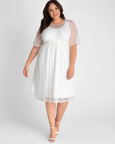 Kiyonna Stars A-line Dress In White