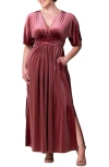 Kiyonna Verona Velvet Gown In Mauve Rose