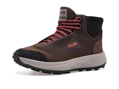 Kizik Freedom Hike Hands-free Men's Walking Shoes Demitasse/morning Dove: 13 M, Textile In Brown
