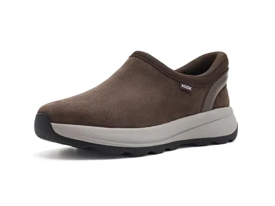 Kizik Juno 2 Moc Hands-free Men's Shoes Demitasse/morning Dove: 10 W, Suede In Brown