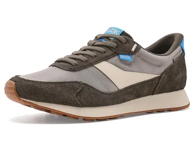 Kizik Siena Hands-free Men's Walking Shoes Major Brown/morning Dove: 11 M, Suede/textile In Green