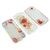 Kizz 3-piece Ceramic Serving Platter Set In Multi