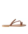 Kjacques Actium Lizard-effect Leather Slides In Brown