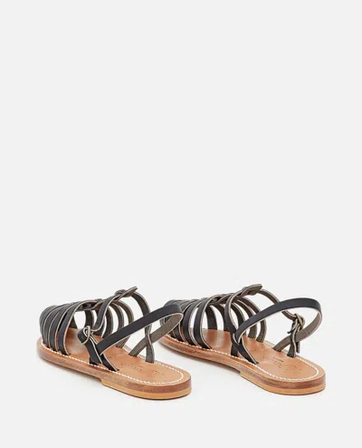 Kjacques Adrien Leather Sandals In Black