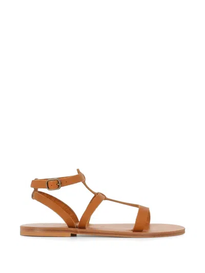 Kjacques Alaric Caged Sandals In Brown