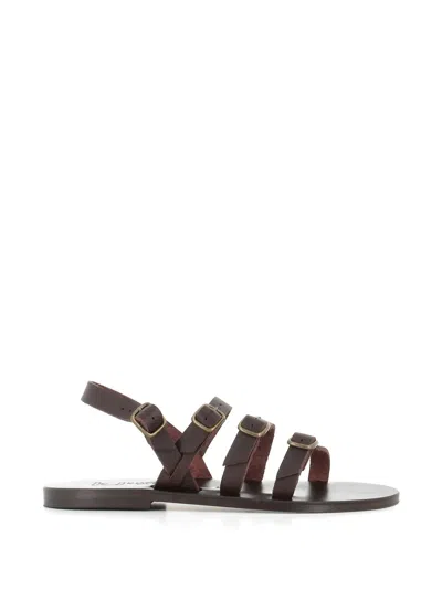 Kjacques Aldwin Strappy Sandals In Brown