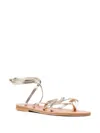 Kjacques Ankle Strap Sandals In Gold