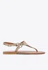 Kjacques Ankle-strap Leather Sandals In Gold