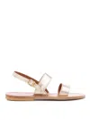 Kjacques K Jacques St Tropez Barigoule Leather Sandals In Gold
