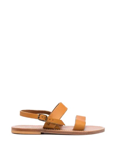 Kjacques Barigoule Leather Sandals In Brown