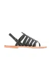 Kjacques Homer Strappy Sandals In Black