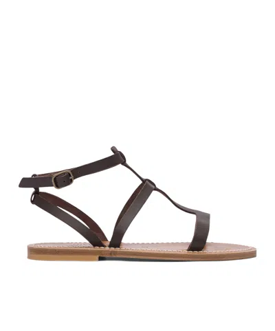 KJACQUES BUCKLE-FASTENING LEATHER SANDALS