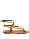 Kjacques Buckle-fastening Leather Sandals In Brown