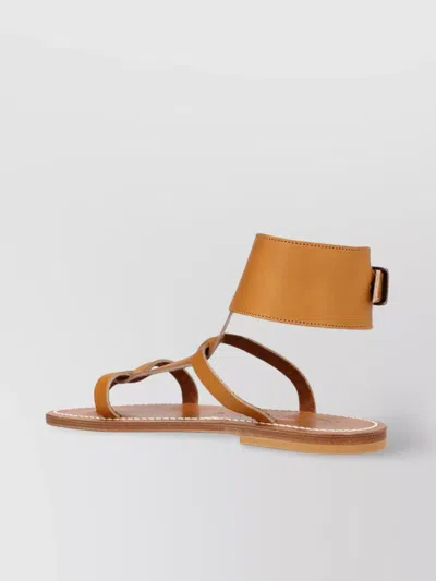 KJACQUES BUCKLE FLAT SOLE OPEN TOE SANDALS