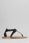 Kjacques Buffon F Flats In Black Leather In Black