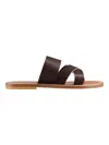 Kjacques Crossover-strap Calf-leather Slides