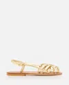 Kjacques K Jacques St Tropez Delly Leather Sandal In Silver