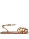 Kjacques K.jacques Demetria Metallic Sandals Shoes In Gold