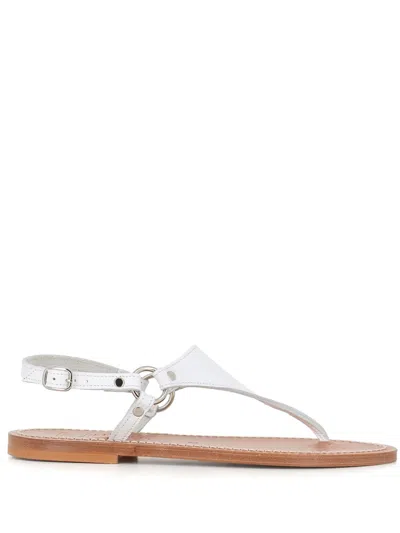 Kjacques Dionysos Decorative-strap Flat Sandals In White