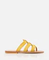 Kjacques Dolon Leather Sandal In Yellow