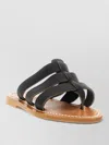 Kjacques Dolon Sandals Flat Sole Multiple Straps In Brown