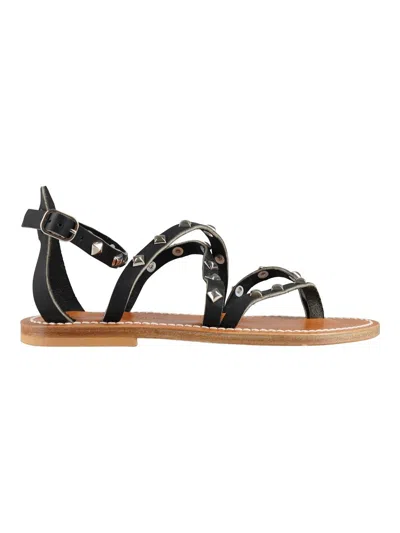 Kjacques Epicure Calf-leather Sandals In Black