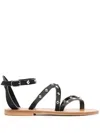 Kjacques K.jacques Epicurepyr Sandals With Studs Shoes In Black