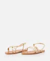Kjacques Erka Leather Sandal In Golden