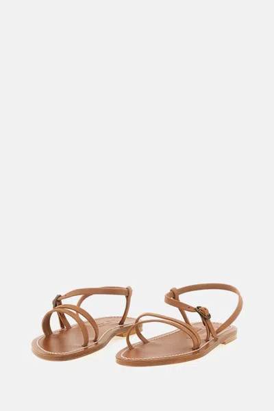 Kjacques Golden Brown Erka Leather Sandals