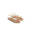 Kjacques Flat Leather Sandals In Golden