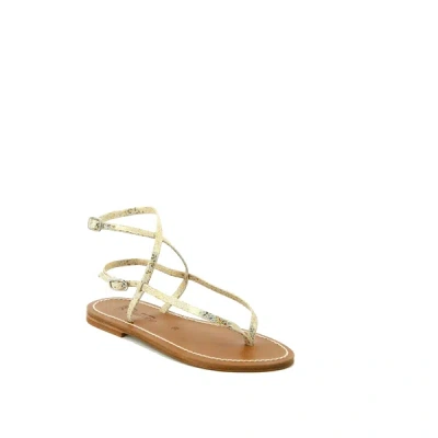 Kjacques Flat Sandals Abako In Gold