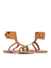 Kjacques Open-toe Leather Sandals In Leather