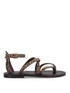 Kjacques Leopard-print Ankle-strap Sandals In Multi