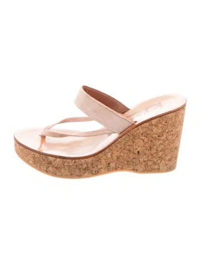 Pre-owned Kjacques Flip Flops In White
