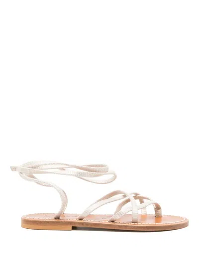 Kjacques Gaia Suede Sandals In Neutral