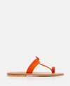 Kjacques K Jacques St Tropez Ganges Leather Sandal In Orange