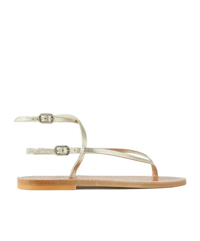 Kjacques Gold Flat Sandals