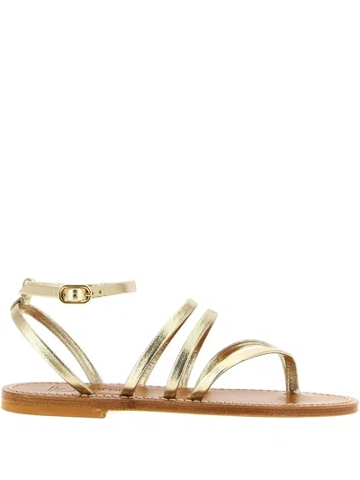 KJACQUES HEMEREE LAMINATED LEATHER THONG SANDALS