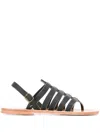 Kjacques Homere Flat Sandals In Black