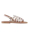 Kjacques K.jacques Homere Leather Flat Sandals In Nude & Neutrals