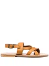 Kjacques Jonas Leather Sandals In Neutrals