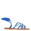 Kjacques K Jacques Criss-cross Strap Zenobie Sandals In Blue