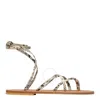 Kjacques K Jacques Crisscrossed Straps Zenobie Sandals In Beige